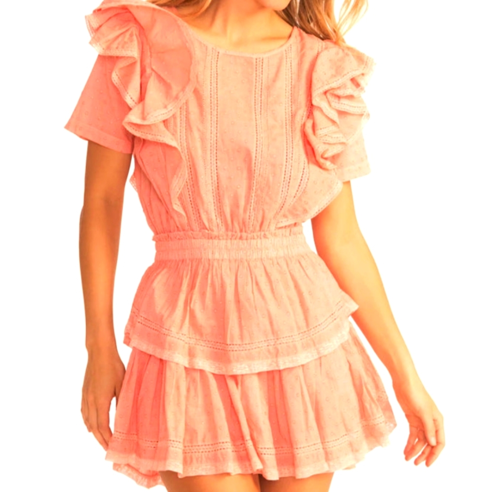 LoveShackFancy Natasha Peach Bloosom Mini Dress 🍑